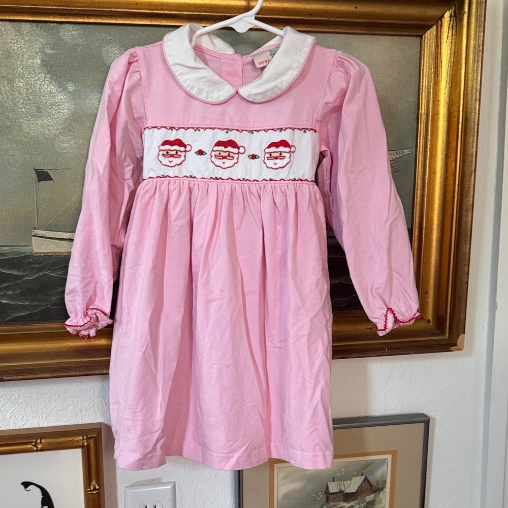 Smockingbird Santa Dress